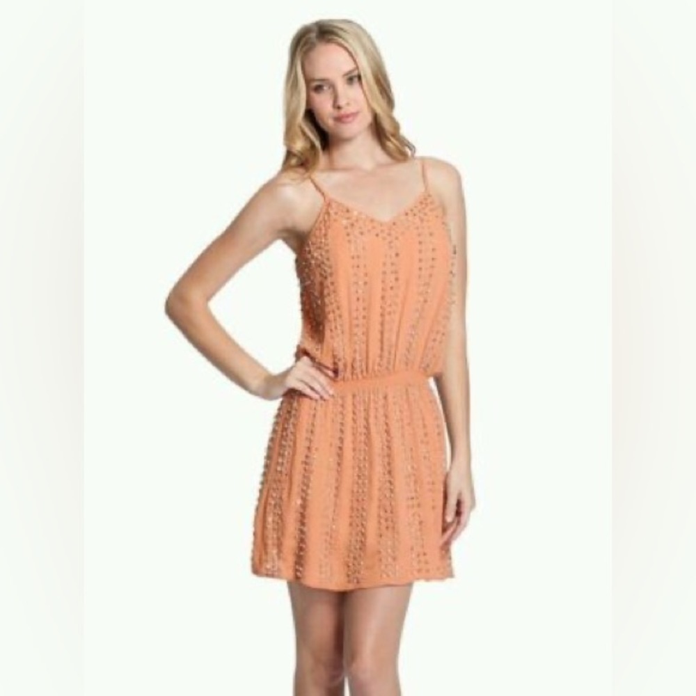 Guess Sleeveless‎ Deco Beaded Mini Dress NWT Xsmall